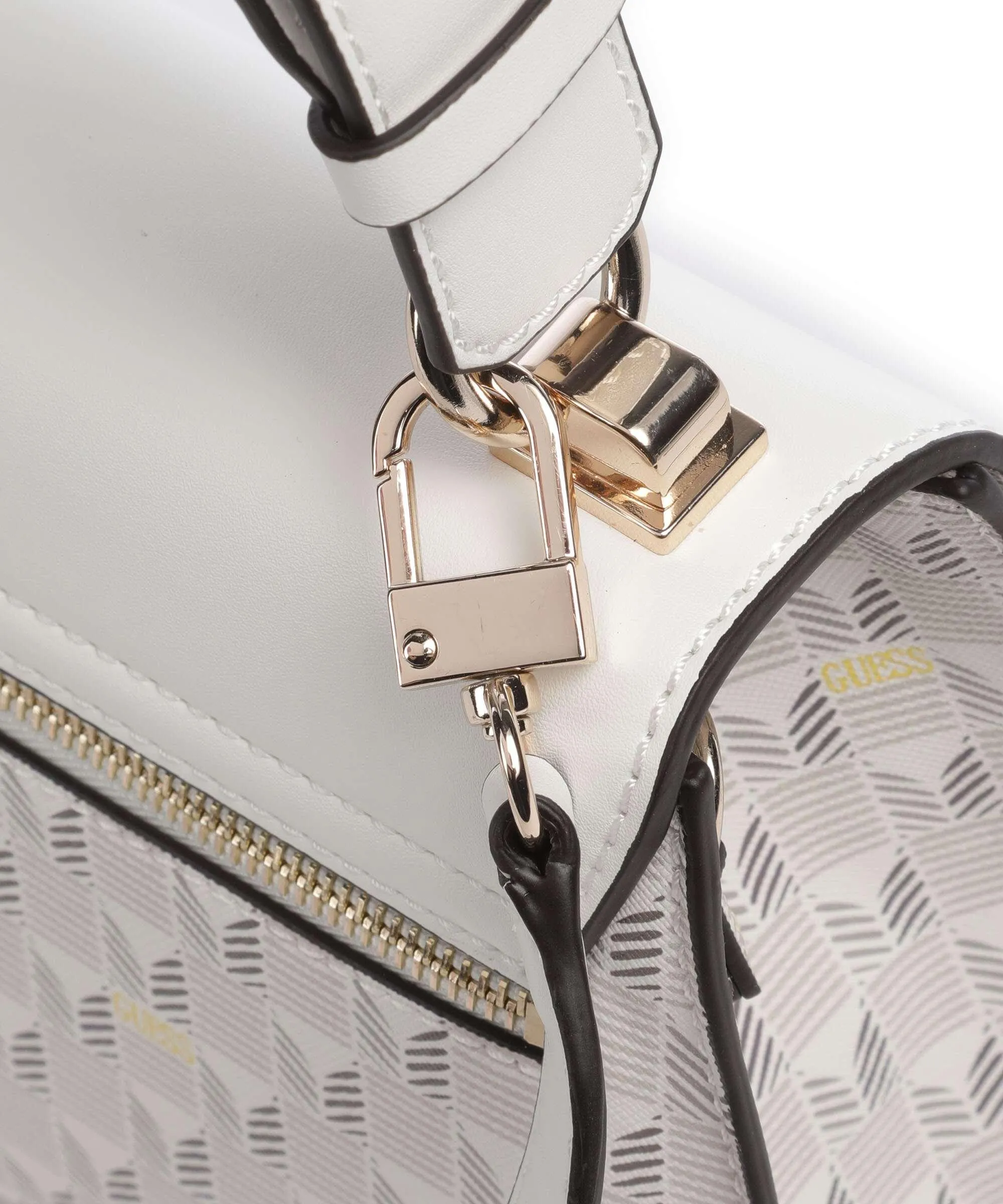  Guess Hallie Borsa a mano pelle sintetica avorio  