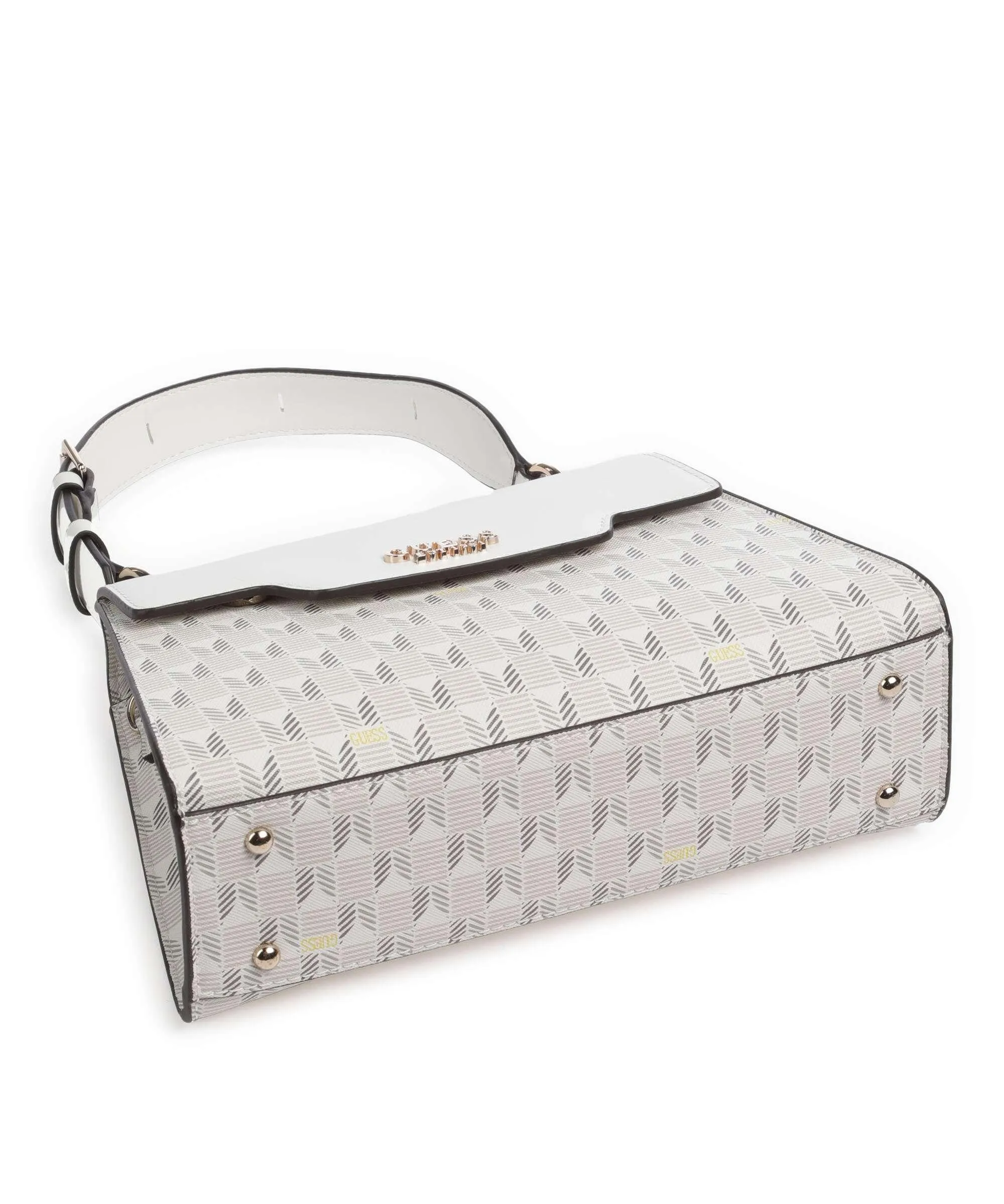  Guess Hallie Borsa a mano pelle sintetica avorio  
