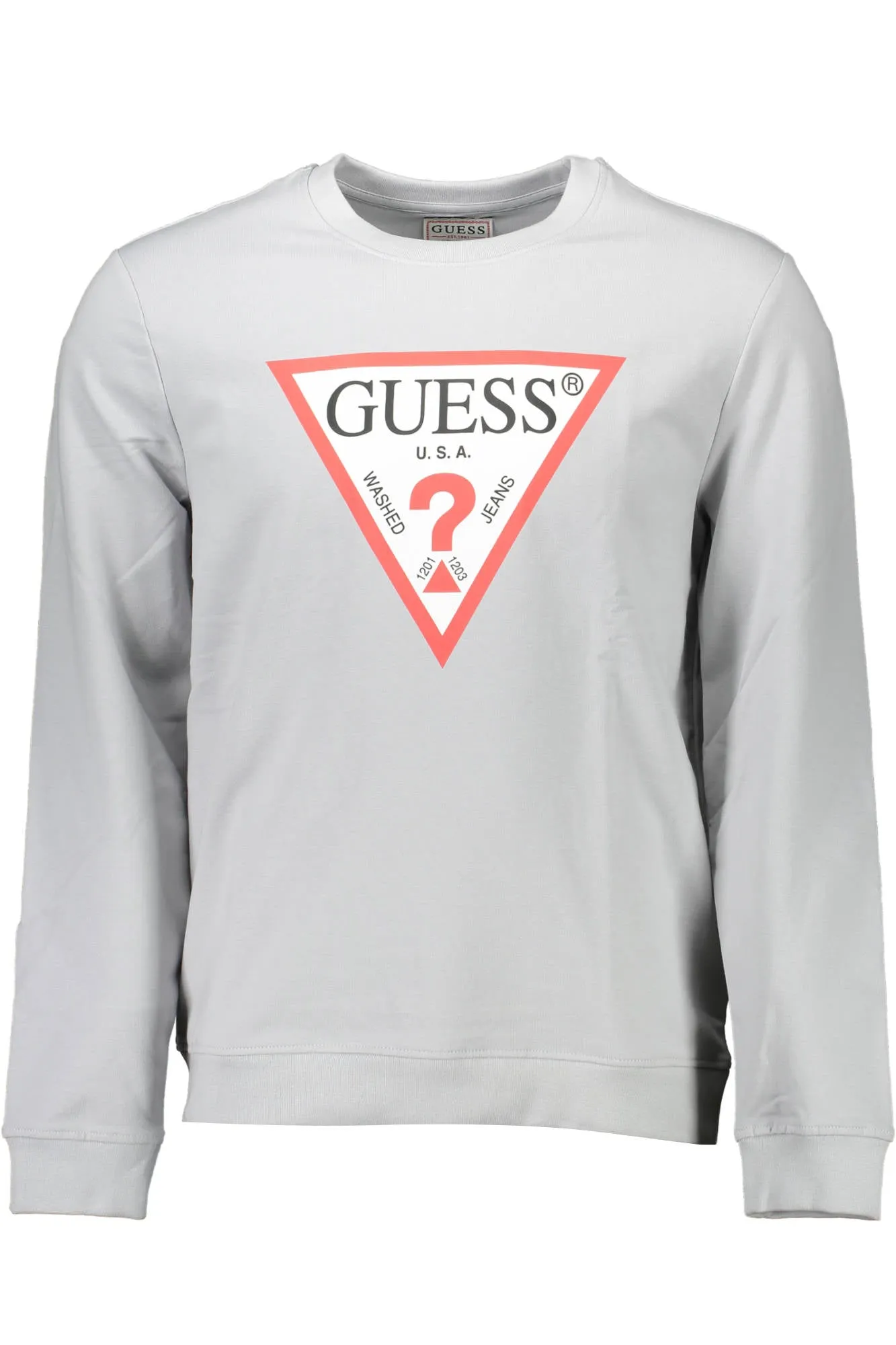 GUESS JEANS FELPA SENZA ZIP UOMO GRIGIO