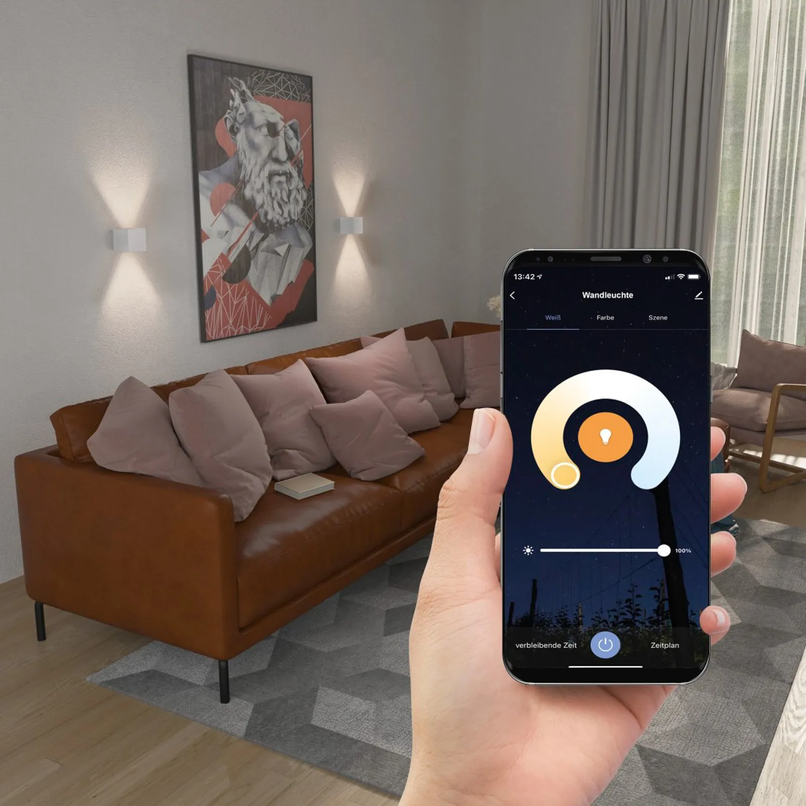 Hama WLAN applique LED, comando app, CCT, bianco