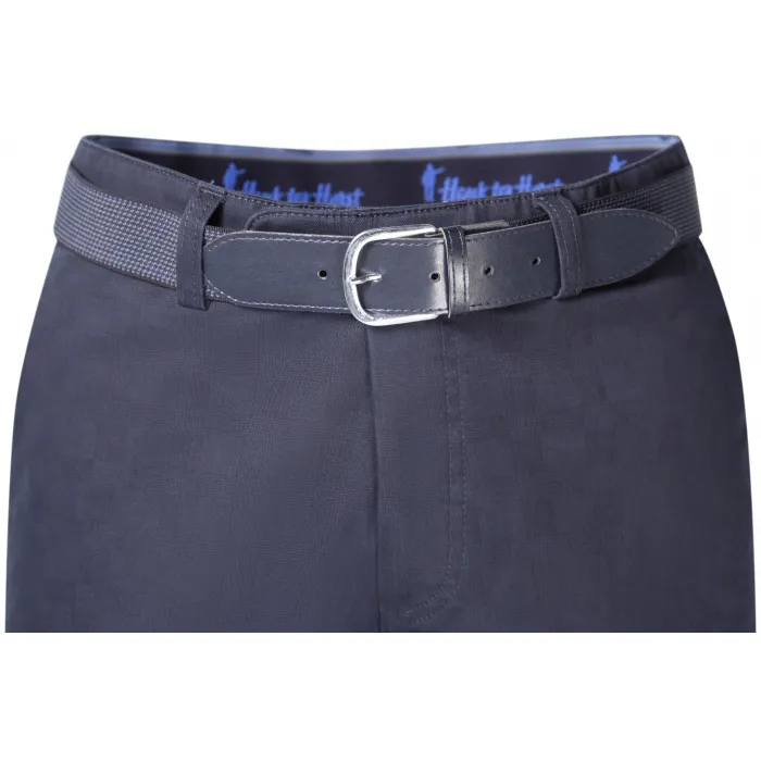 Henk ter Horst Pantaloni chino hip fit in cotone slim fit a quadri Navy