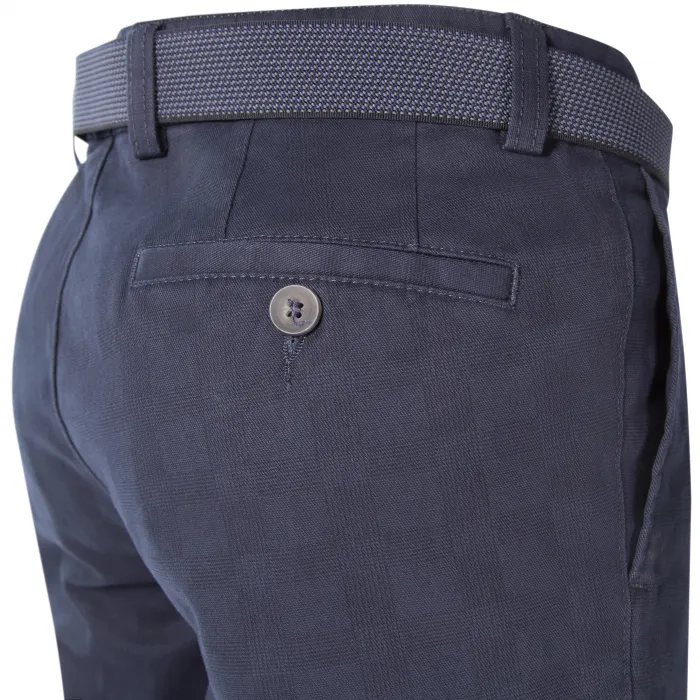 Henk ter Horst Pantaloni chino hip fit in cotone slim fit a quadri Navy