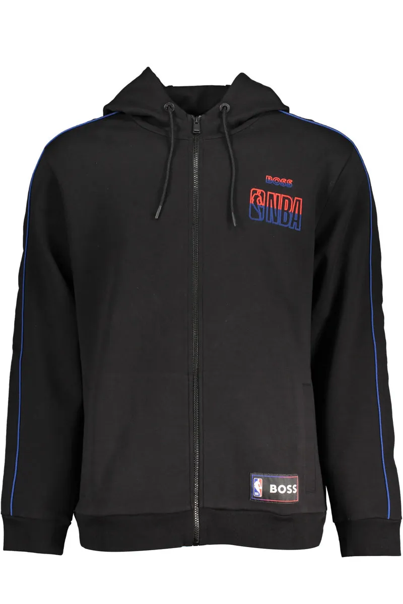 HUGO BOSS FELPA CON ZIP UOMO NERO