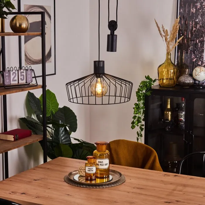 Ilihuli Lampadario a sospensione Nero, 1-Luce