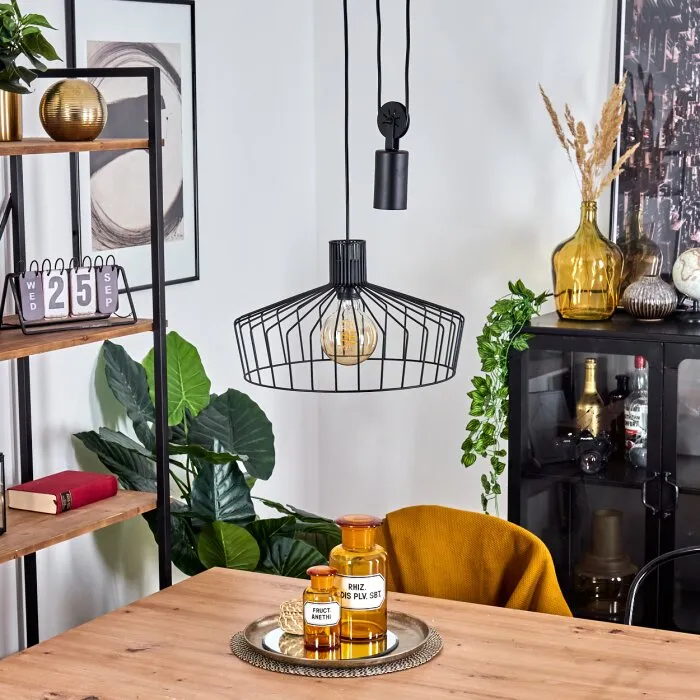 Ilihuli Lampadario a sospensione Nero, 1-Luce