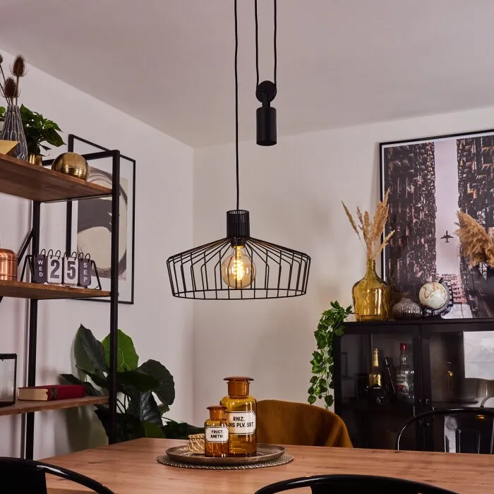 Ilihuli Lampadario a sospensione Nero, 1-Luce