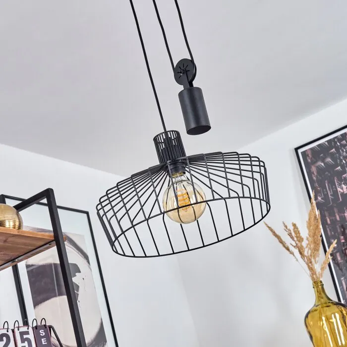 Ilihuli Lampadario a sospensione Nero, 1-Luce