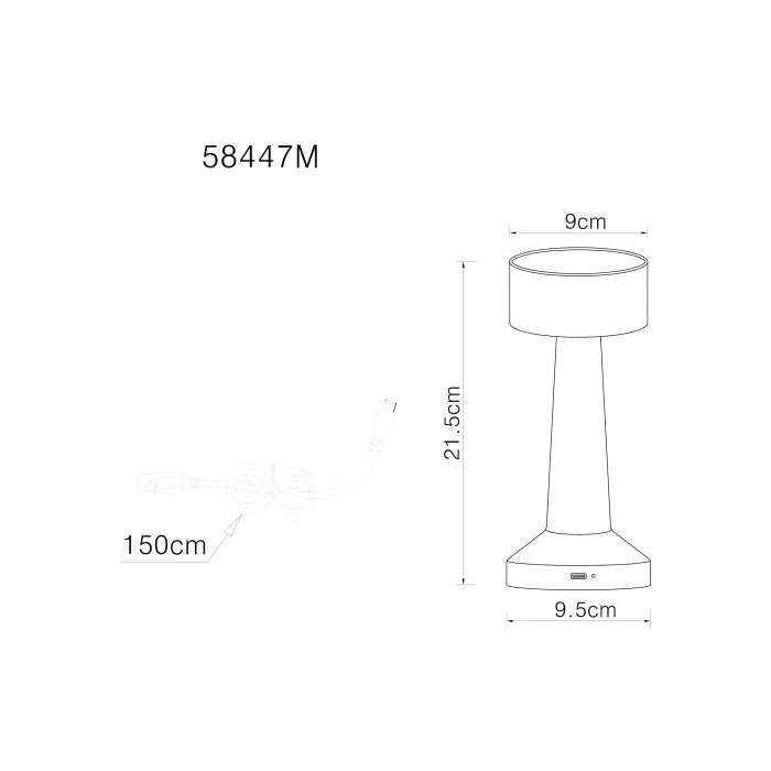 Illuminazione Globo Lighting Angelika Lampada da tavolo LED Ottone, 1-Luce