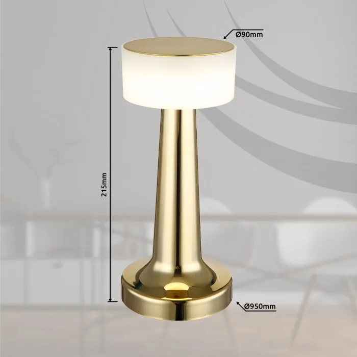 Illuminazione Globo Lighting Angelika Lampada da tavolo LED Ottone, 1-Luce