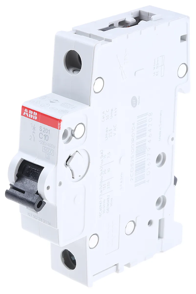 Interruttore magnetotermico ABB, 1P 10A 6 kA, Tipo C