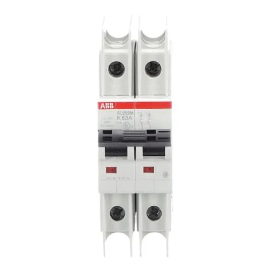 Interruttore magnetotermico ABB, 2P 63A 15 kA, Tipo K