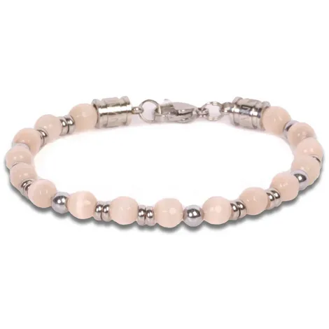IVAN BASILE Bracciale con pietre in acciaio Ivan Basile 