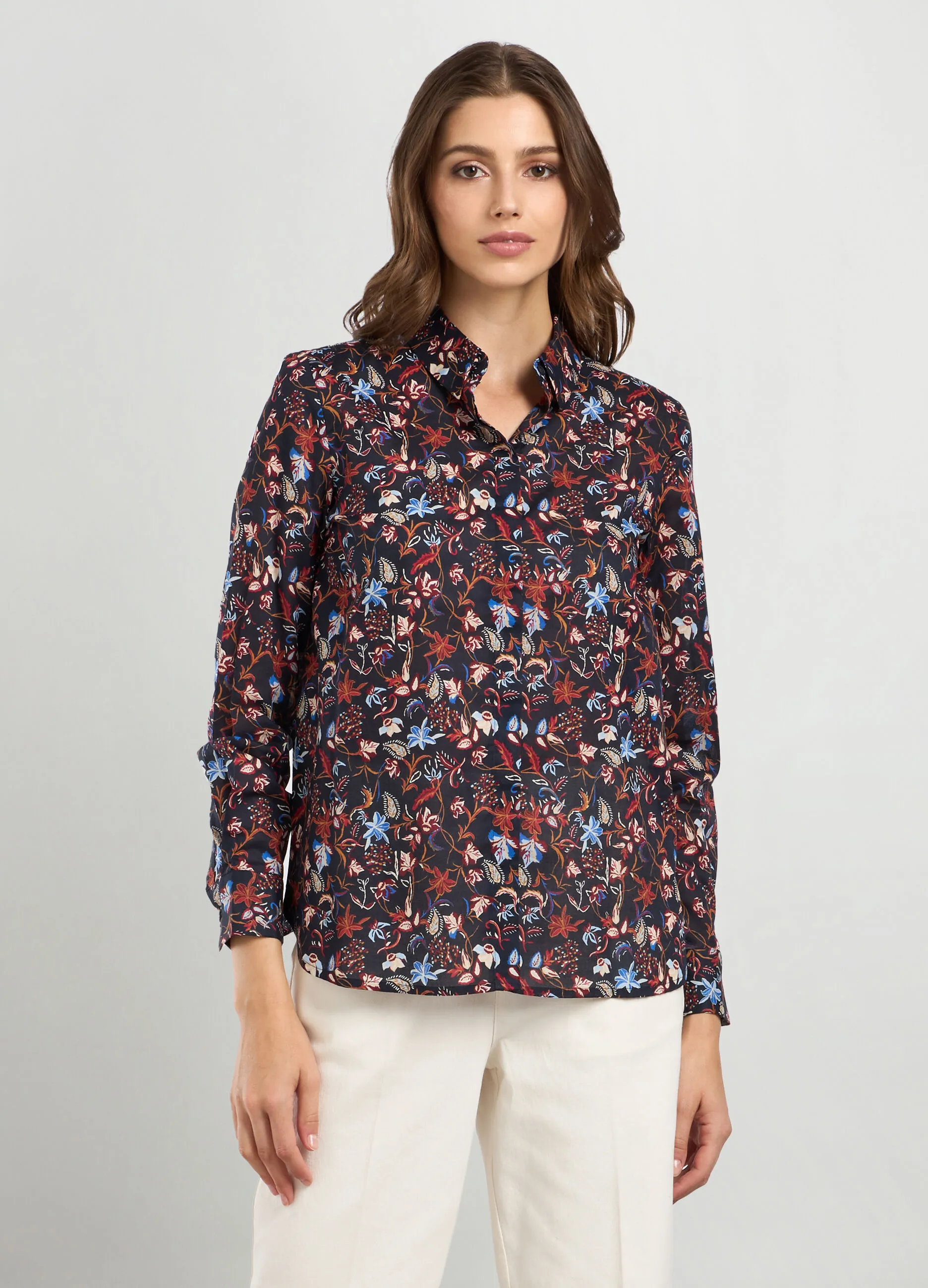 IWIE  Camicia in puro cotone con stampa donna