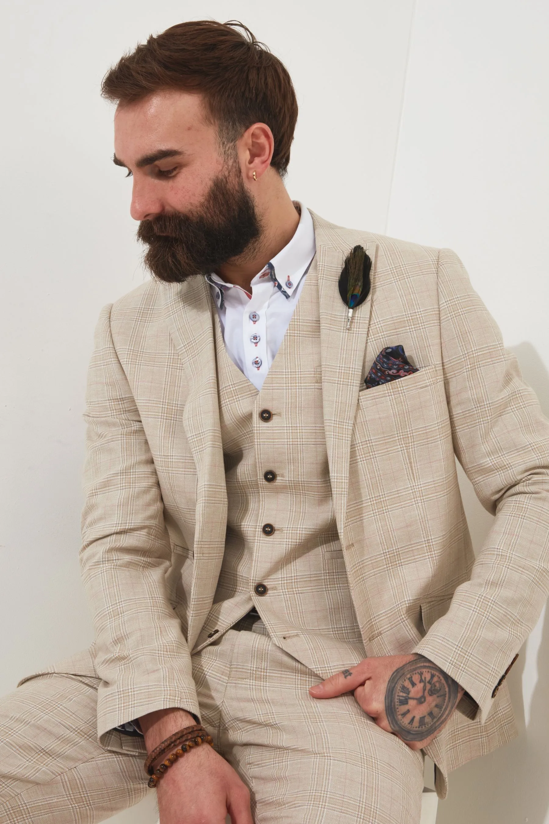 Joe Browns A quadri vestibilità classica - Completo blazer Giacca vestibilità Satin contrasto