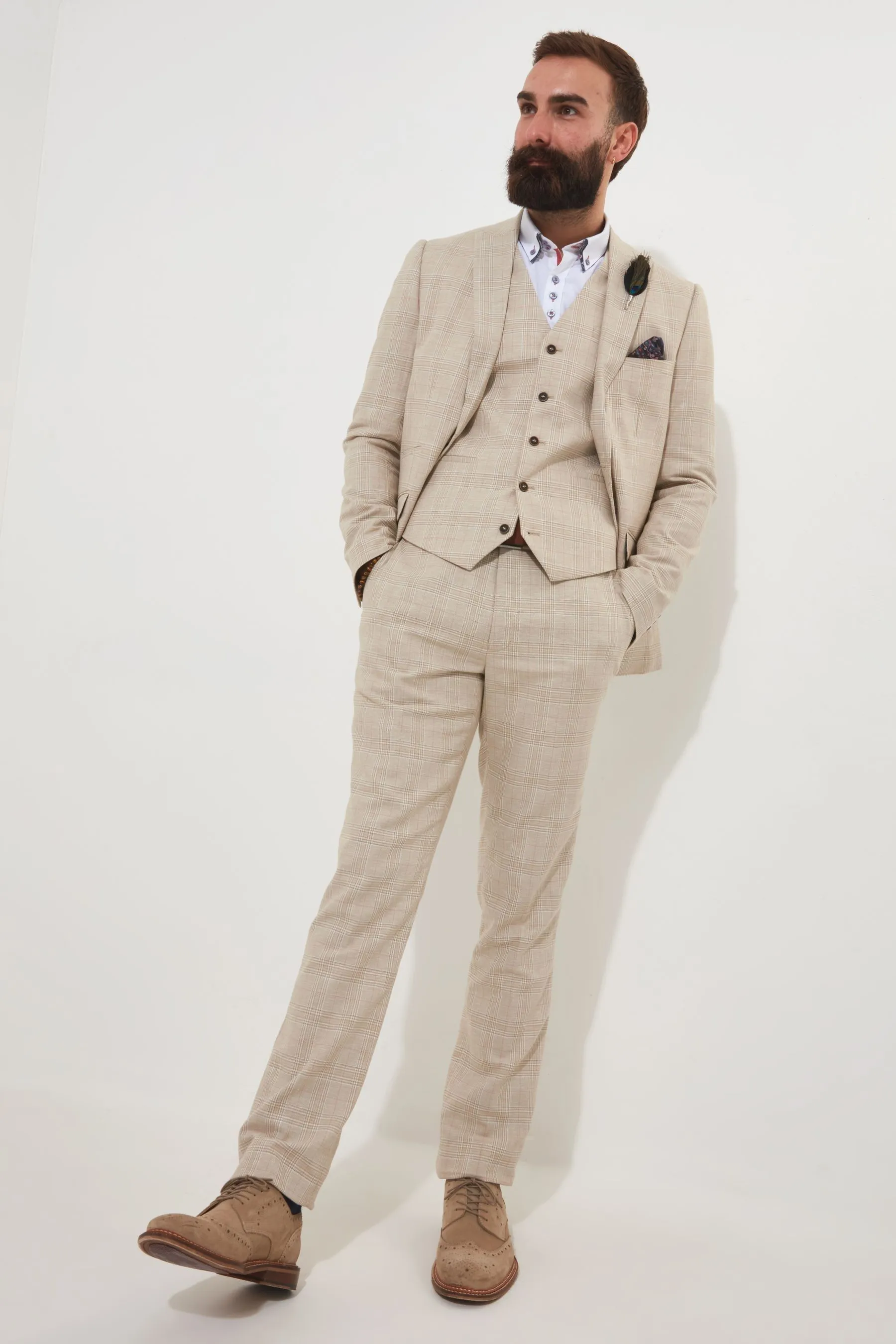 Joe Browns A quadri vestibilità classica - Completo blazer Giacca vestibilità Satin contrasto