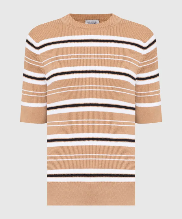 John Smedley Maglione a righe marroni di Kitts KITTS
