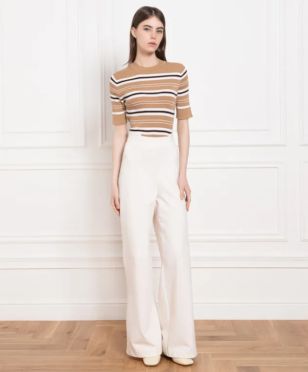 John Smedley Maglione a righe marroni di Kitts KITTS