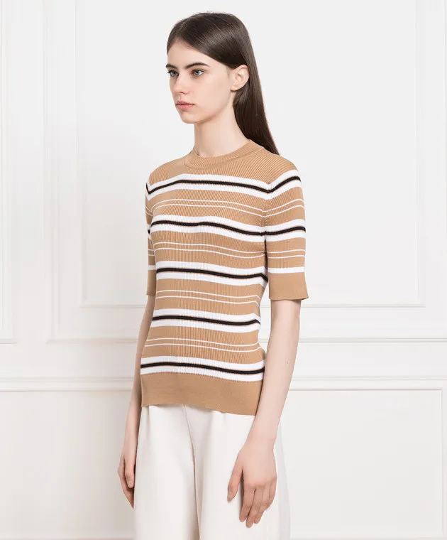 John Smedley Maglione a righe marroni di Kitts KITTS