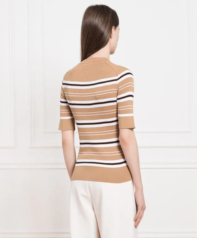 John Smedley Maglione a righe marroni di Kitts KITTS