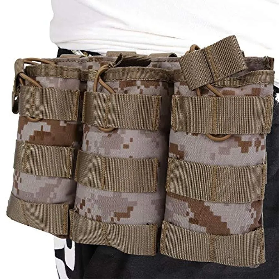 Jopwkuin Borsa a Marsupio per Esterni, Borsa a Marsupio con Design Molle Cintura Elastica Tripla Apertura per attività all’apert