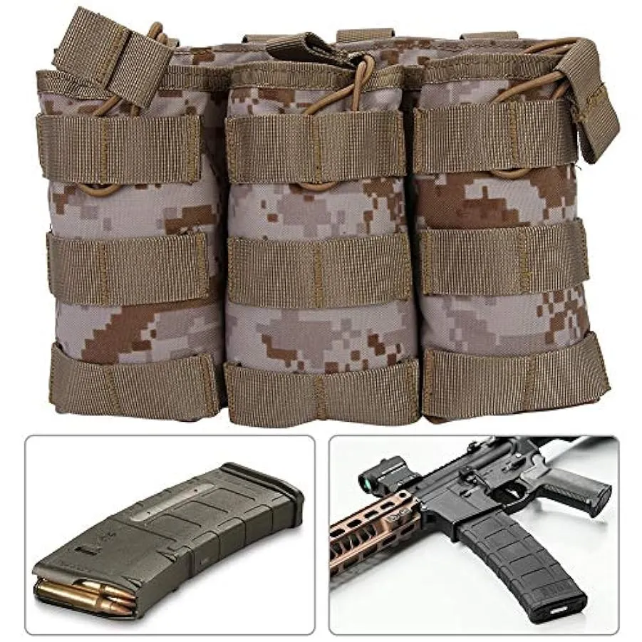 Jopwkuin Borsa a Marsupio per Esterni, Borsa a Marsupio con Design Molle Cintura Elastica Tripla Apertura per attività all’apert