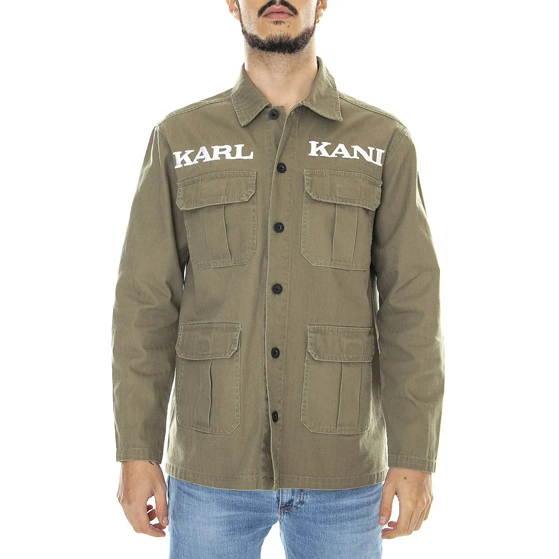 Karl Kani Retro Utility - Giacca Invernale Uomo Verde Scuro    