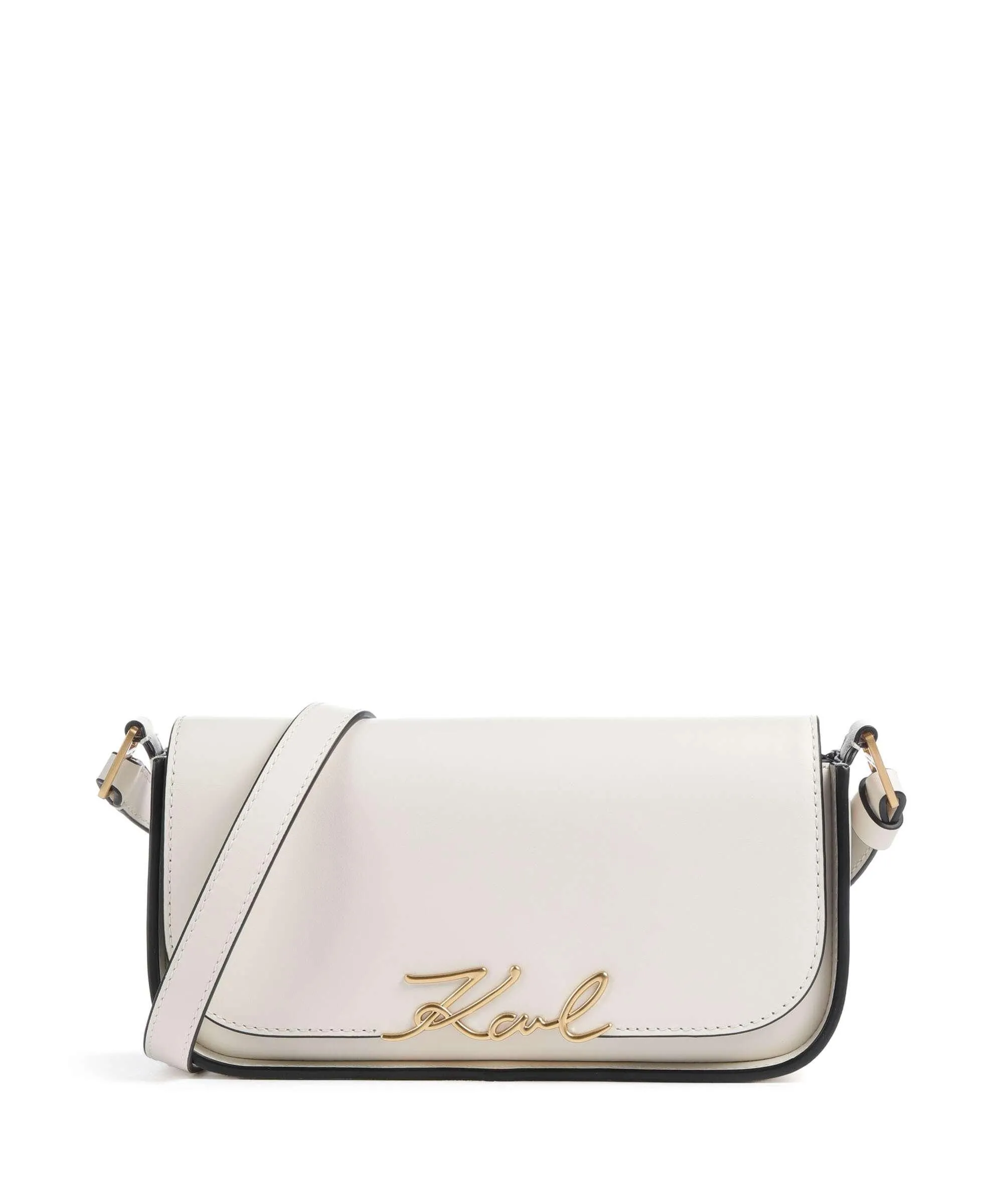  Karl Lagerfeld K/Signature Borsa a tracolla pelle bovina avorio  