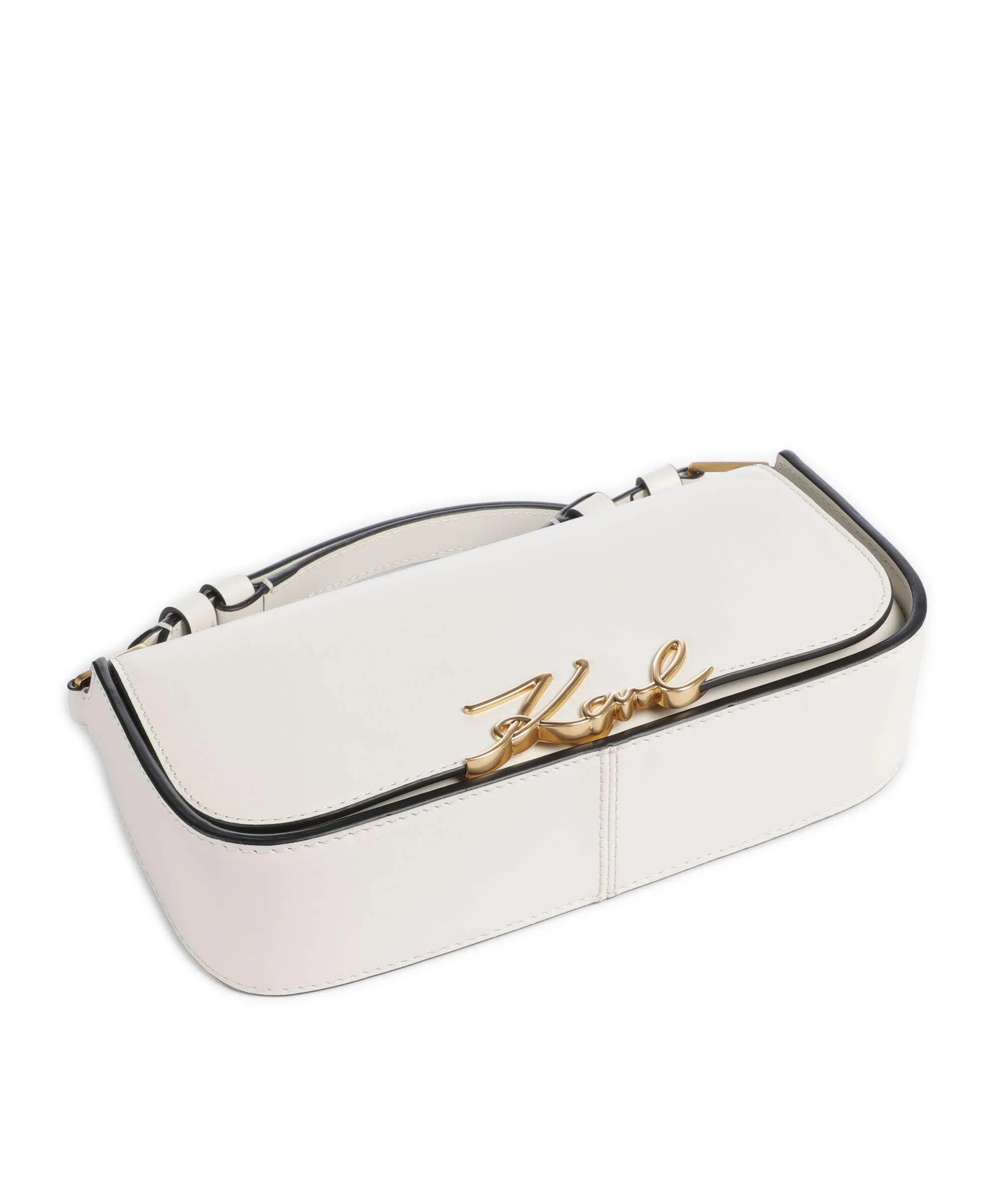  Karl Lagerfeld K/Signature Borsa a tracolla pelle bovina avorio  