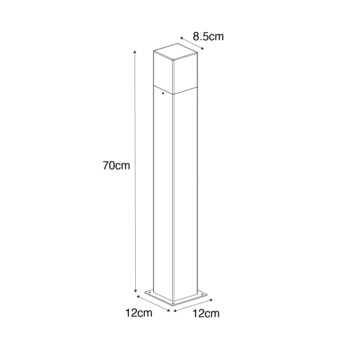 Lampada da esterno intelligente da terra antracite 70 cm incluso WiFi P45 - Danimarca