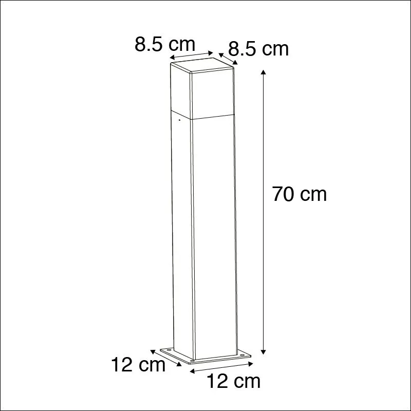 Lampada da esterno intelligente da terra antracite 70 cm incluso WiFi P45 - Danimarca