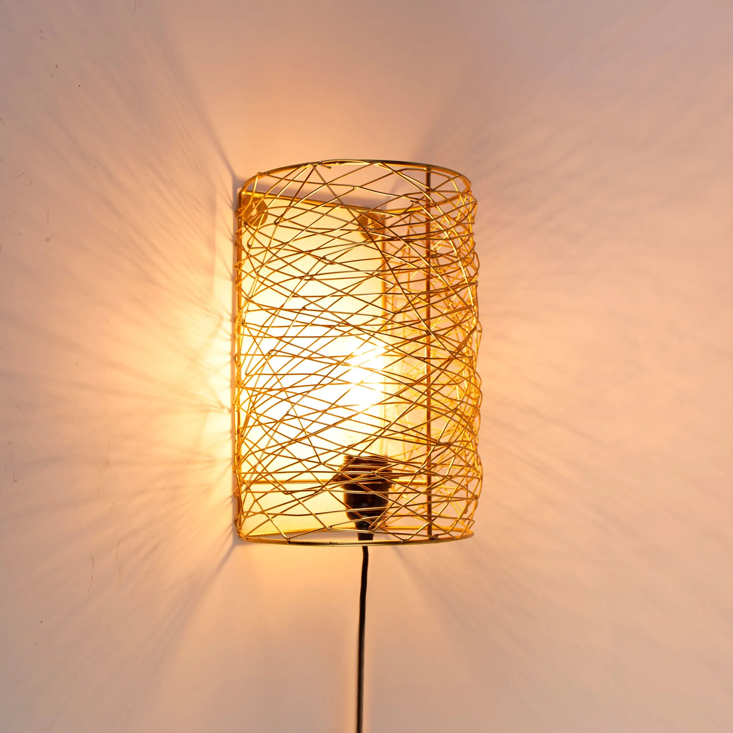 Lampada da parete design oro - Sarella