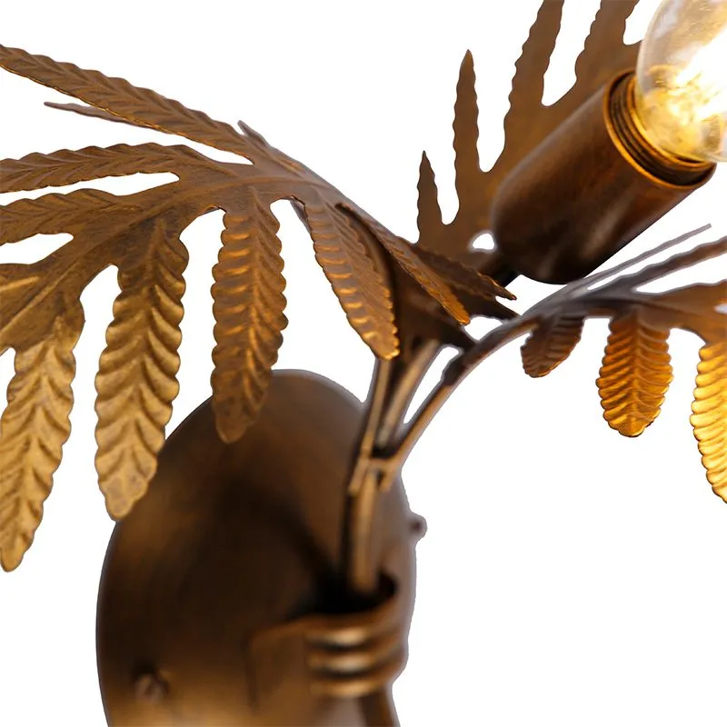 Lampada da parete vintage oro 30 cm - Botanica