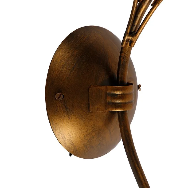 Lampada da parete vintage oro 30 cm - Botanica