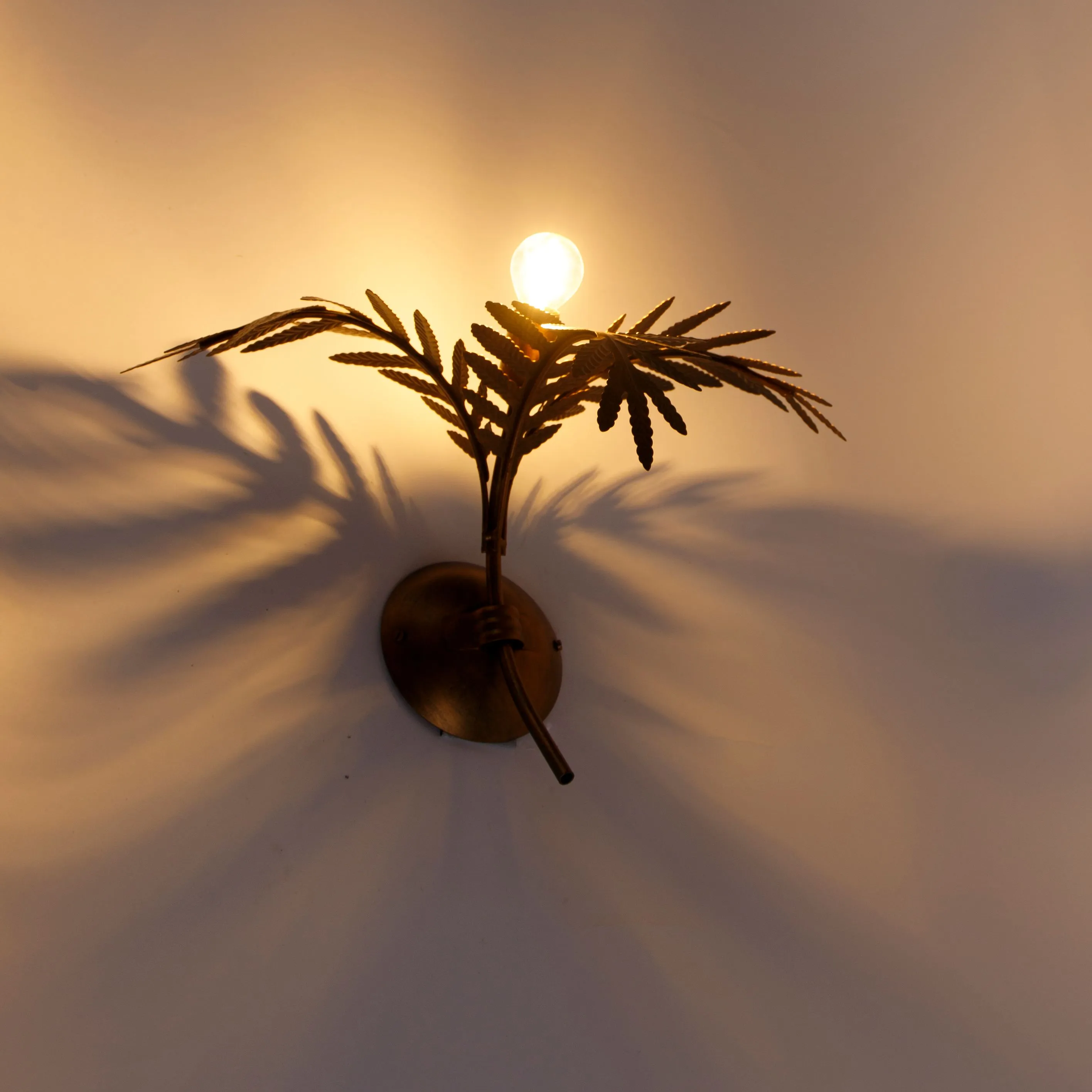 Lampada da parete vintage oro 30 cm - Botanica