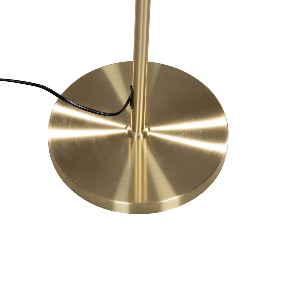 Lampada da terra dorata con paralume ovale in velluto verde 50 cm - Parte