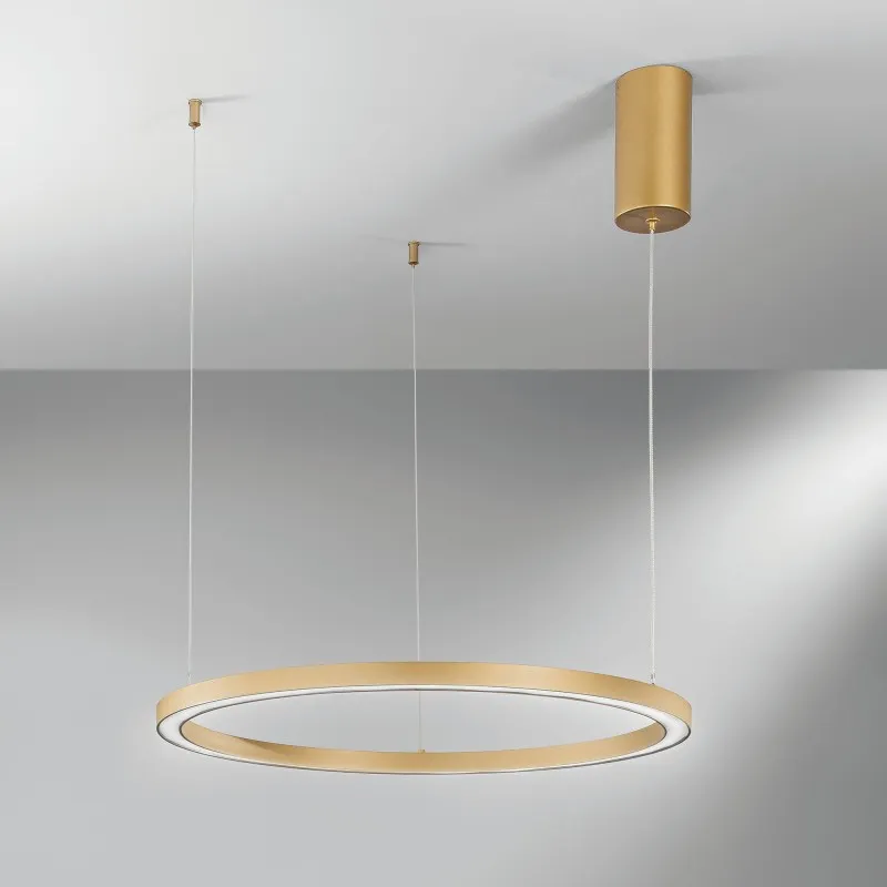 Lampadario a sospensione Oro 30W 4500Lm cct 60X60X150Cm