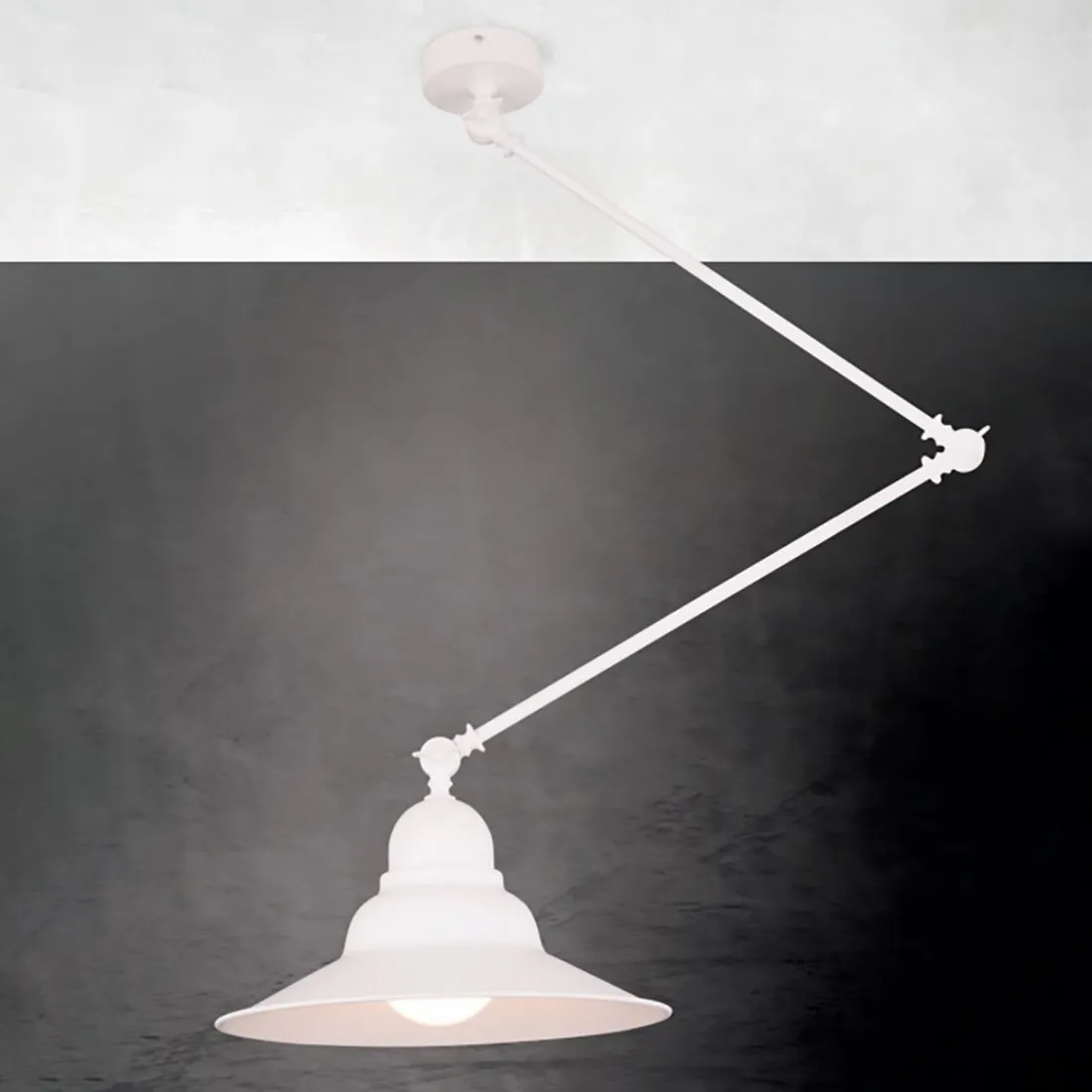 Lampadario classico LAM GD Service VIENNA 0165 1TG E27 LED acciaio alluminio lampada soffitto orientabile