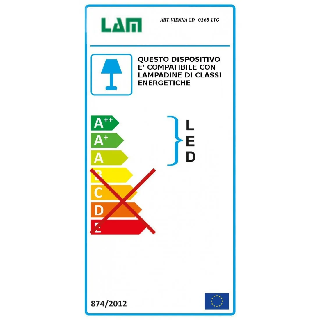 Lampadario classico LAM GD Service VIENNA 0165 1TG E27 LED acciaio alluminio lampada soffitto orientabile