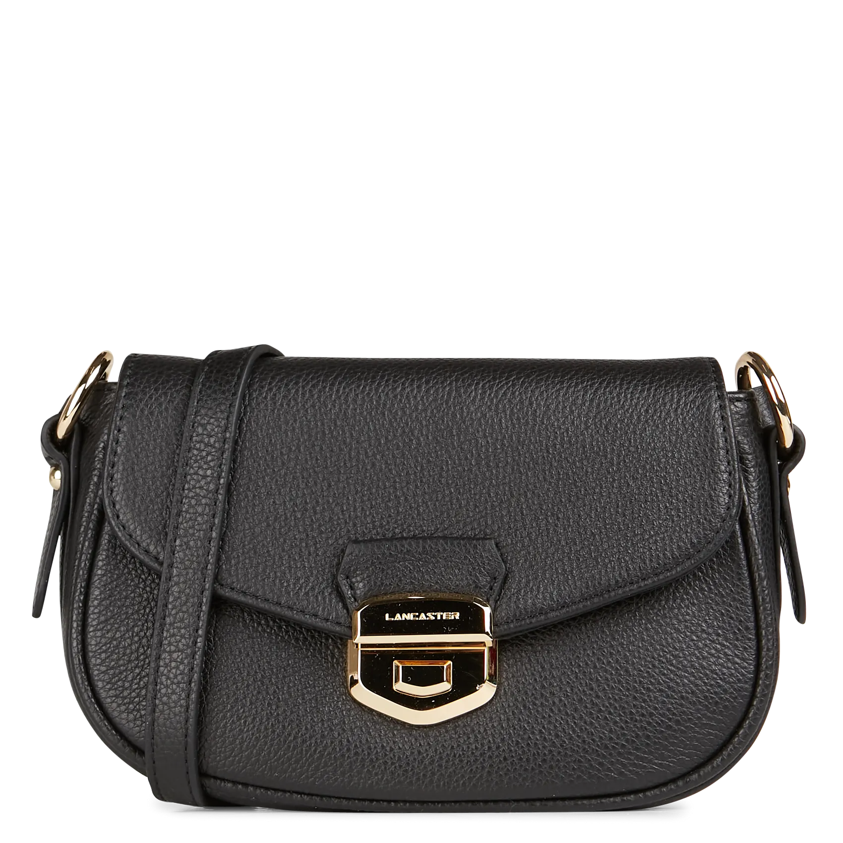  LANCASTER PARIS   MILANO SOPHIA - Borsa a tracolla in pelle con patella e fermaglio | Nero