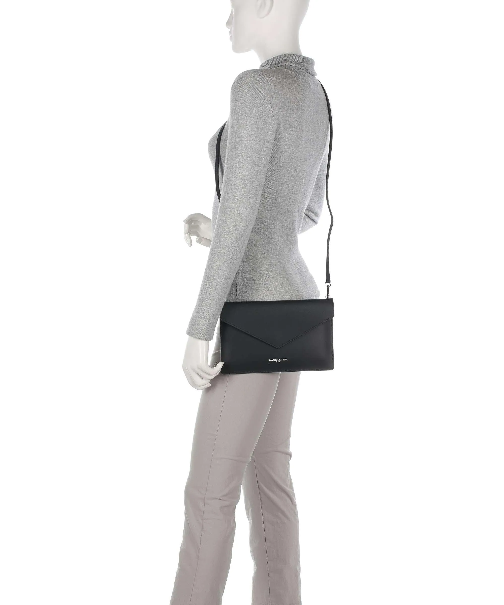  Lancaster Pur & Element City Borsa a tracolla pelle di vacchetta finemente grana nero  