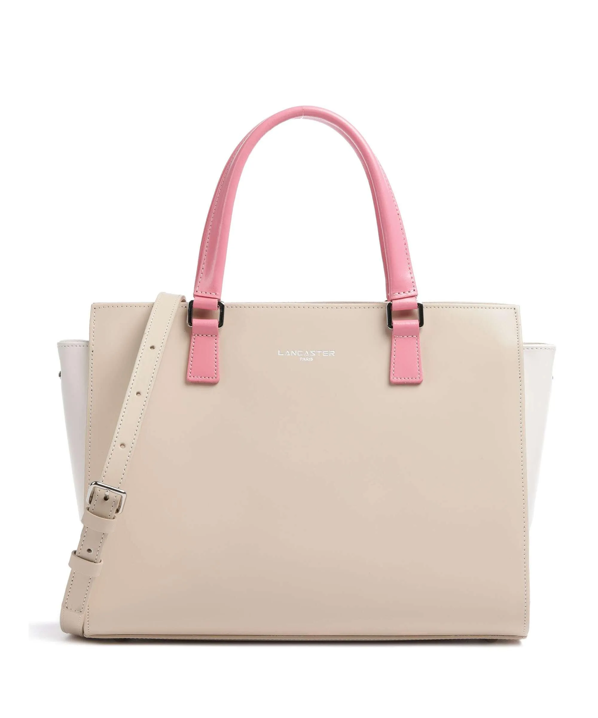  Lancaster Smooth Borsa a mano pelle bovina beige  