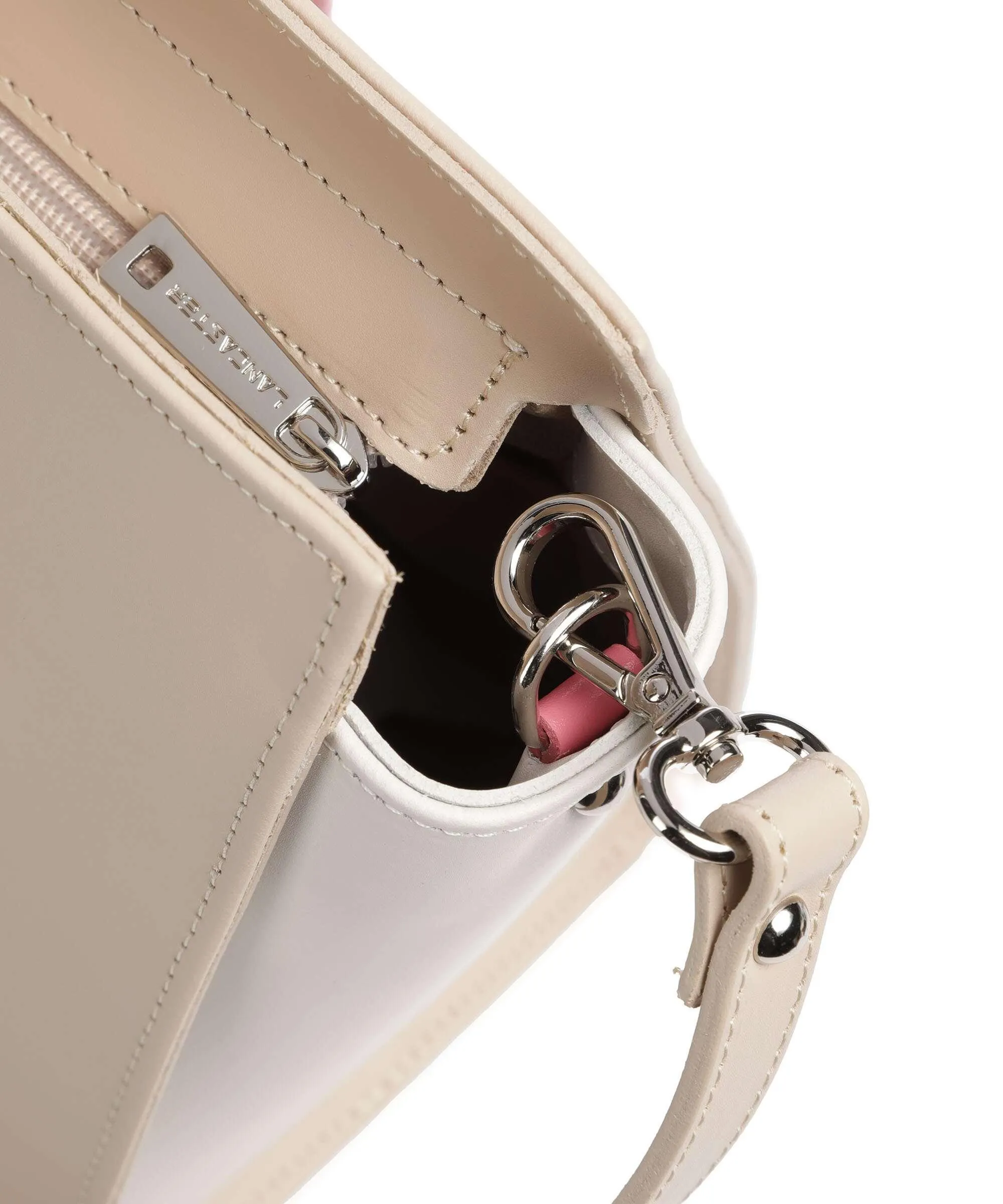  Lancaster Smooth Borsa a mano pelle bovina beige  
