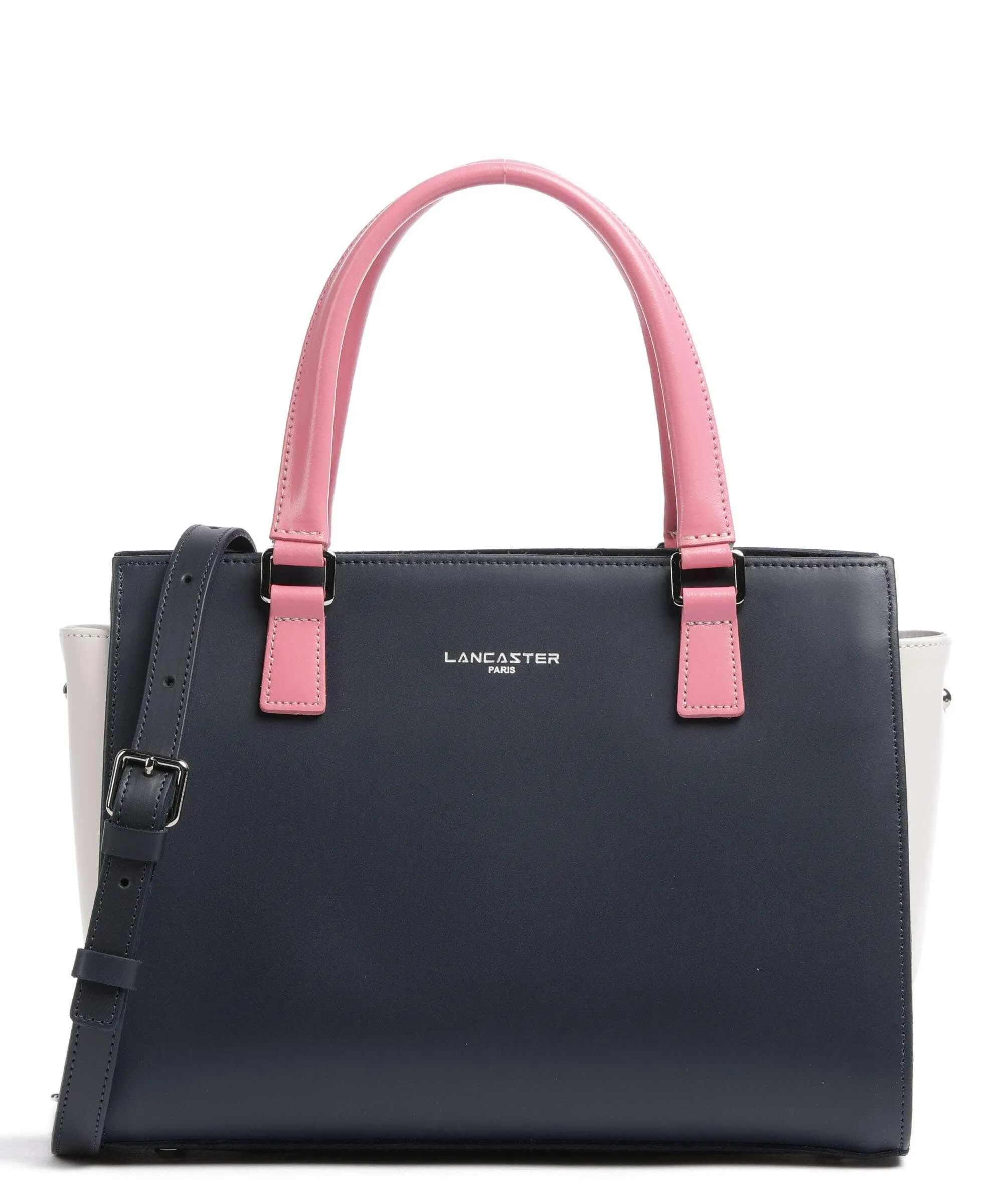  Lancaster Smooth Borsa a mano pelle di vacchetta liscia navy  