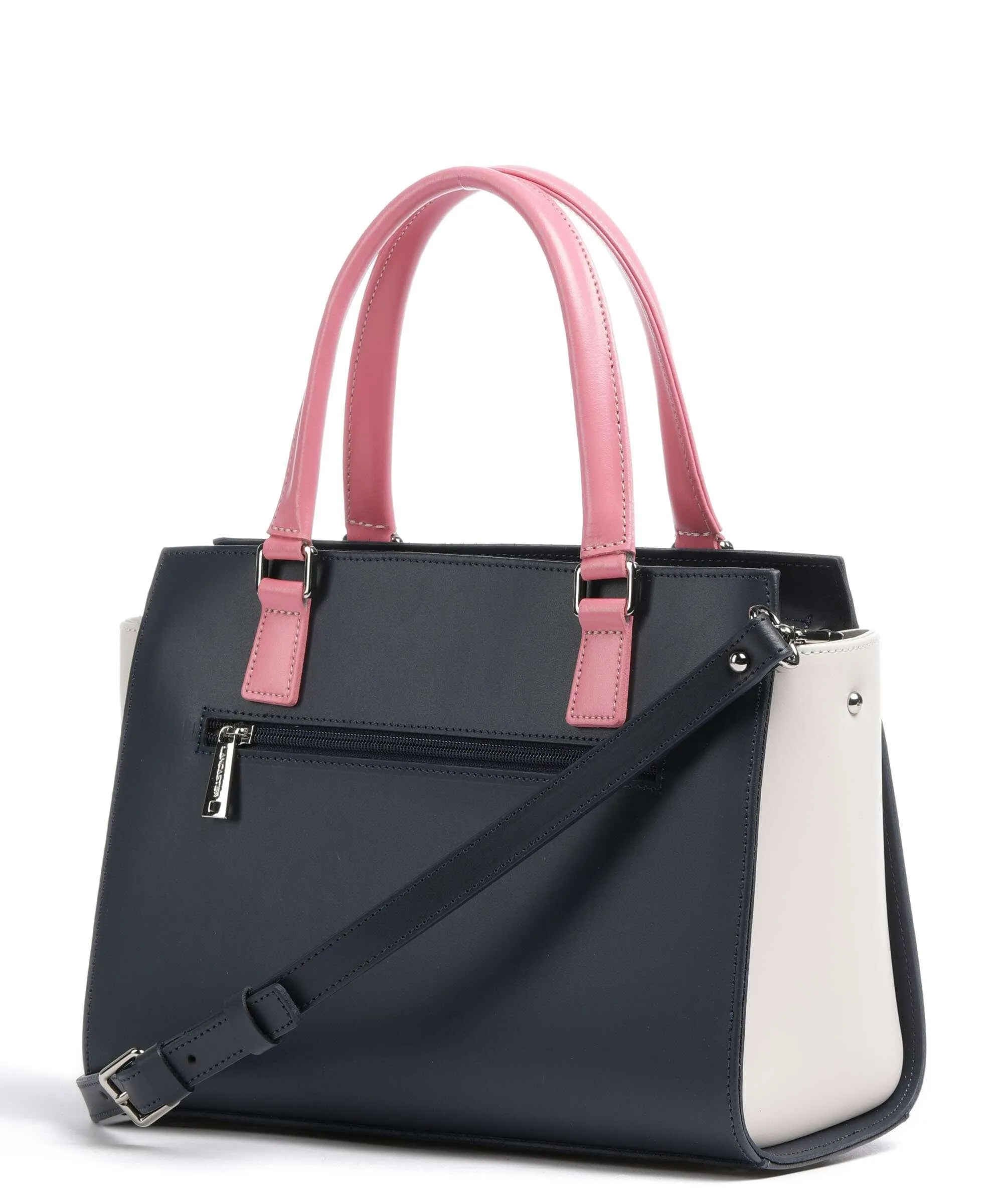  Lancaster Smooth Borsa a mano pelle di vacchetta liscia navy  