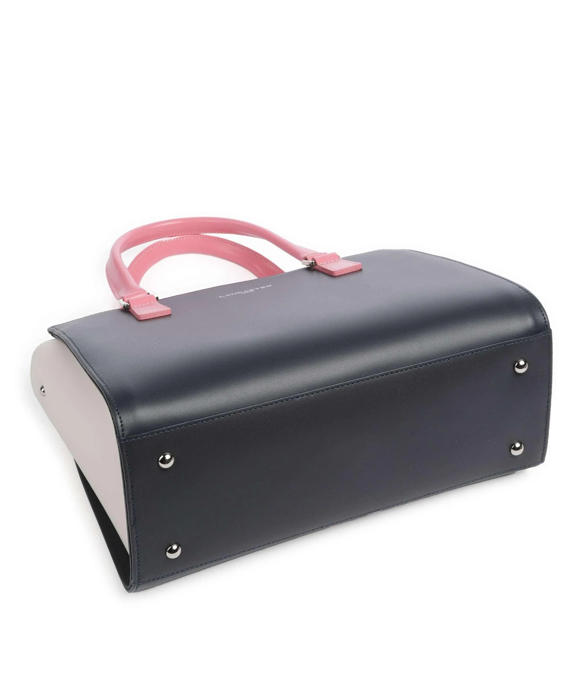  Lancaster Smooth Borsa a mano pelle di vacchetta liscia navy  