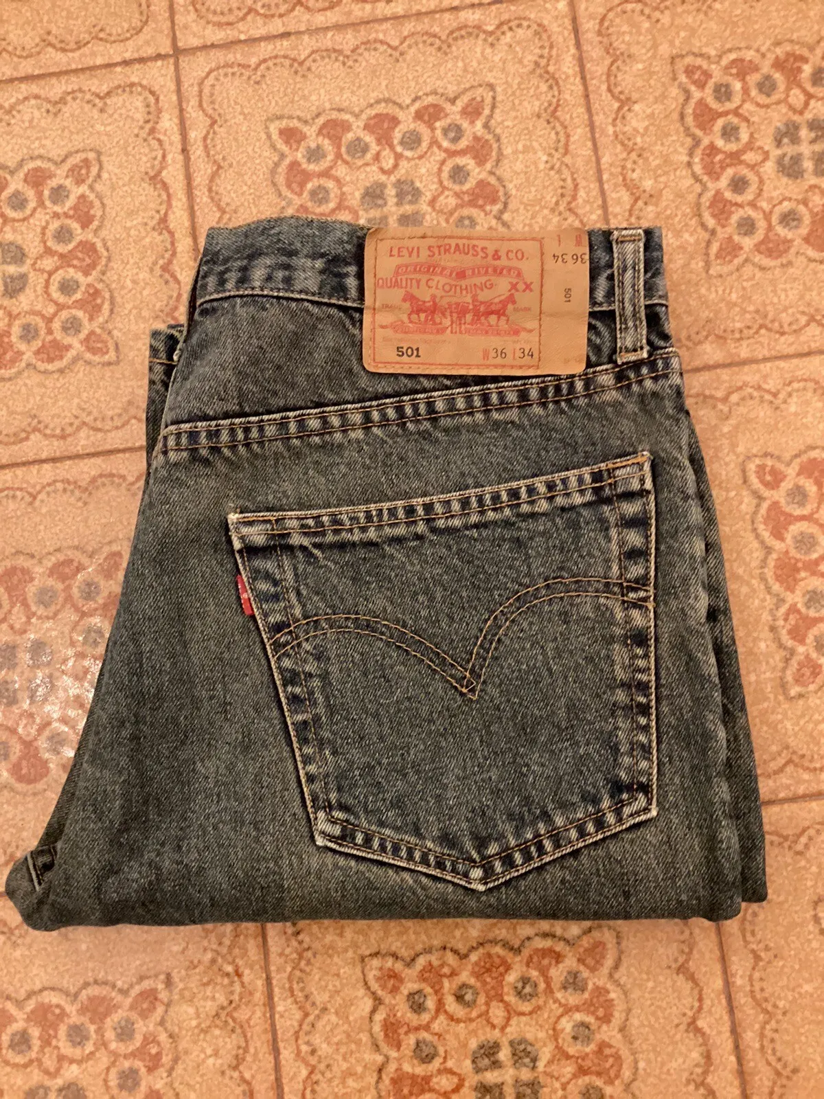 Levi's 501 Vintage Jeans Levis Taglia W25-28-29-30-32-33-34-36-38-40