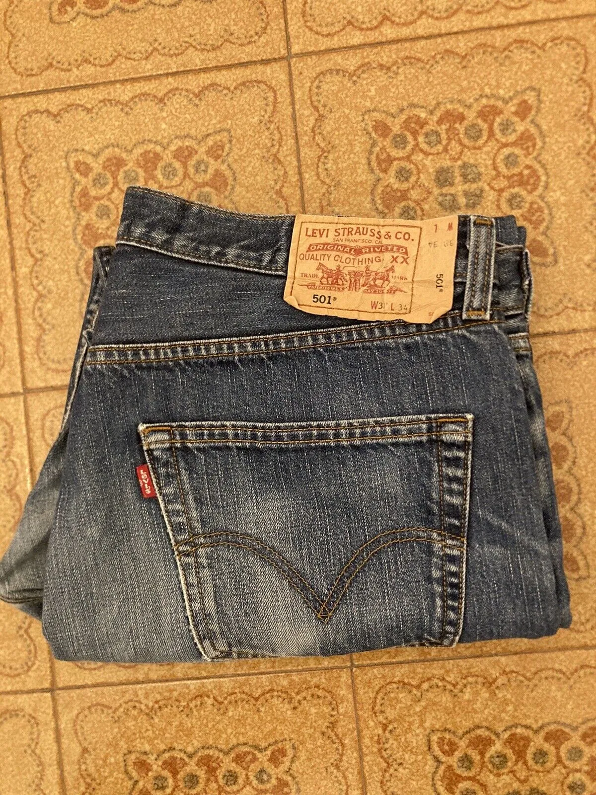 Levi's 501 Vintage Jeans Levis Taglia W25-28-29-30-32-33-34-36-38-40