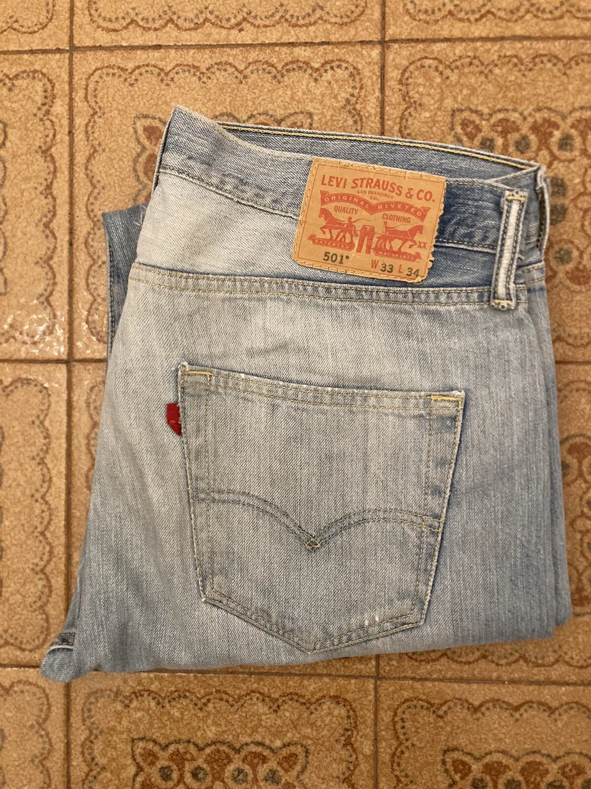 Levi's 501 Vintage Jeans Levis Taglia W25-28-29-30-32-33-34-36-38-40