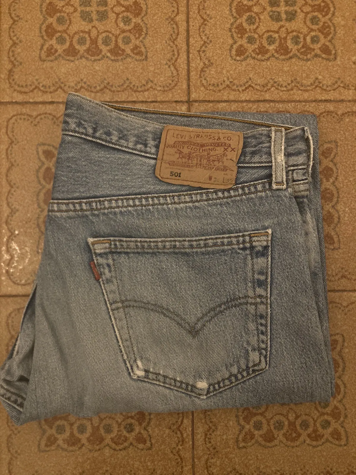 Levi's 501 Vintage Jeans Levis Taglia W25-28-29-30-32-33-34-36-38-40