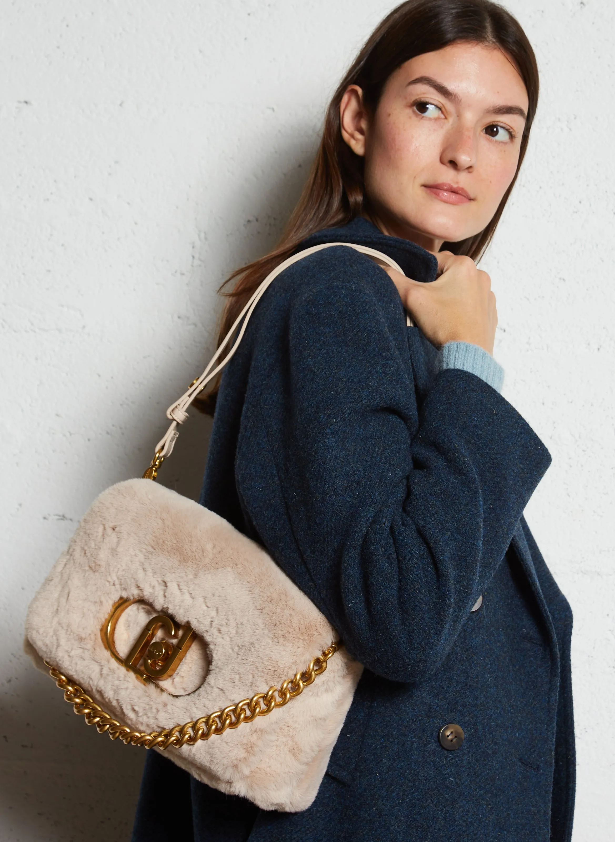  LIU JO   Borsa a tracolla in pelliccia sintetica | Beige
